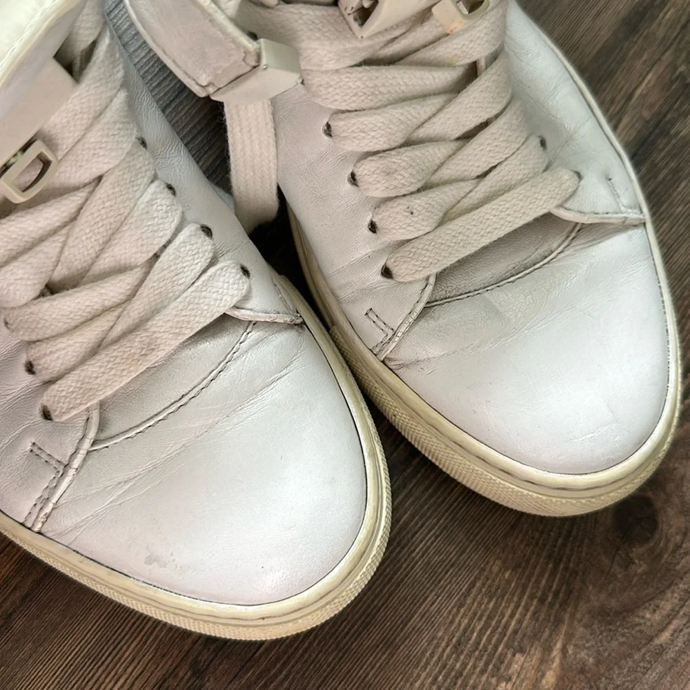 Buscemi 100mm white leather sneakers size 7 women’s